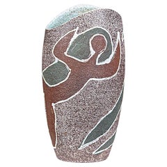 Vase en céramique " Ruspestral " par Les Potiers D'Accolay France 1960's