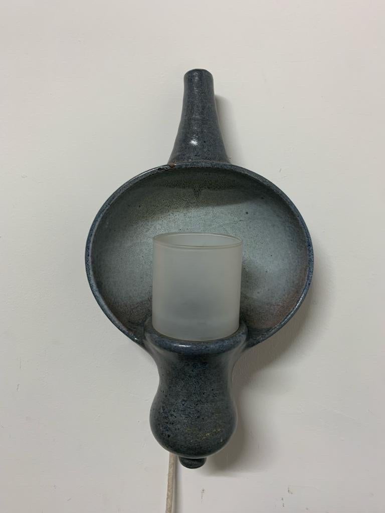Modern A  ceramic sconce Danikowski and Guillerme et Chambron For Sale