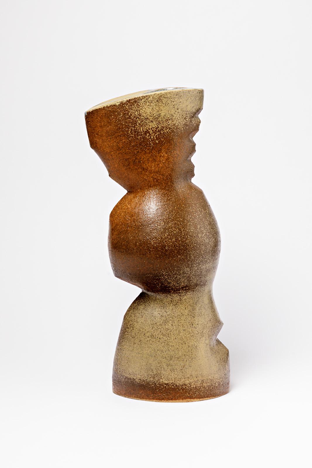20th Century Ceramic Sculptural Vase Attributed to Martin Hammond to La Borne, circa 1970