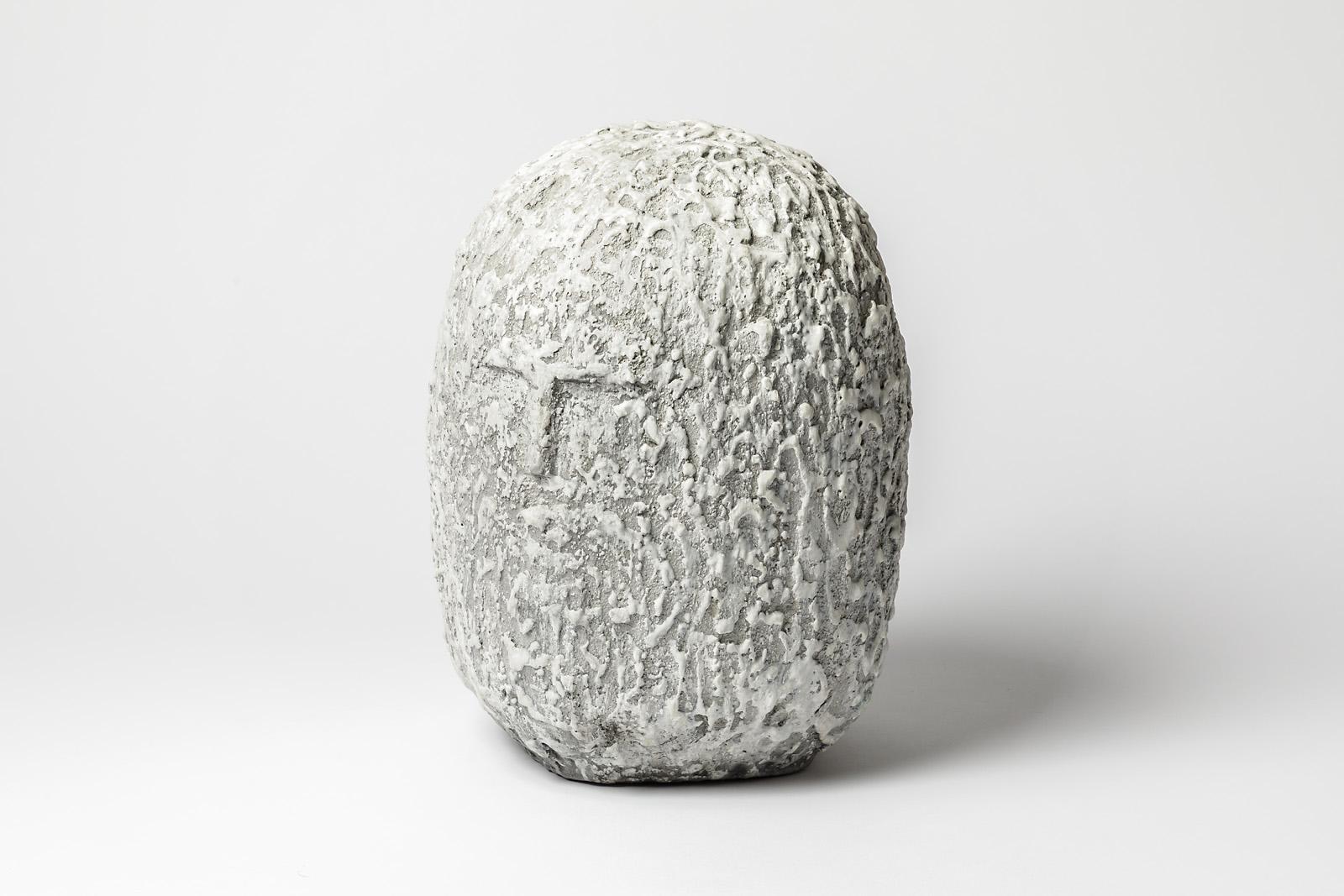 Contemporary Ceramic Sculpture Representing a Head by Gisele Buthod-Garçon, circa 2017 For Sale