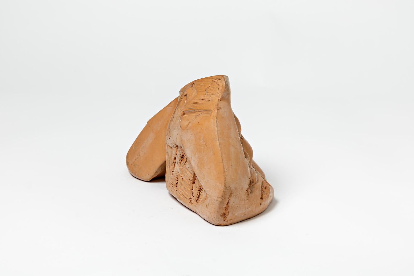 Ceramic Sculpture Signed A.C and Dated 1992 In Excellent Condition For Sale In Saint-Ouen, FR