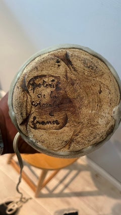 A ceramic signed table lamp