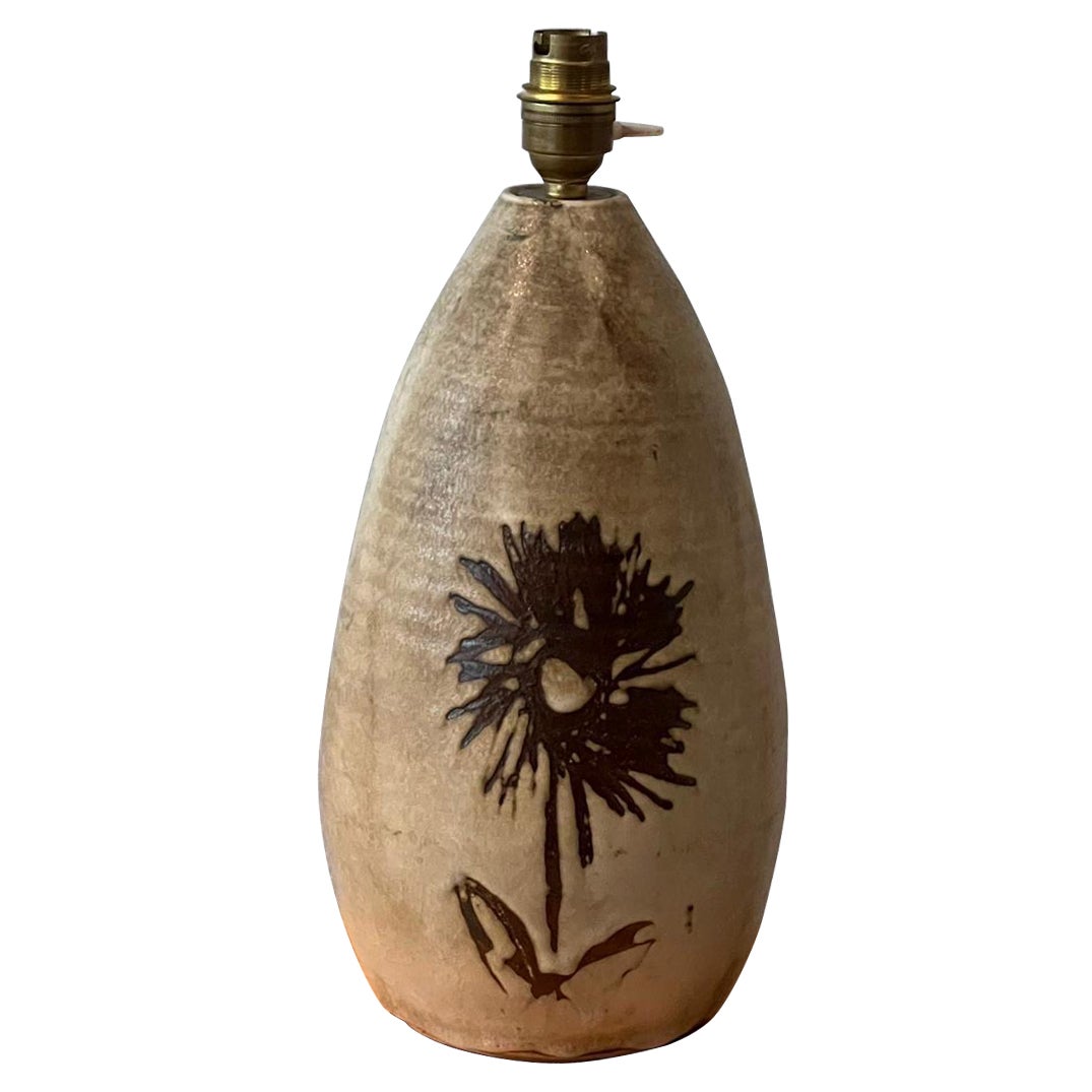 A ceramic signed table lamp
