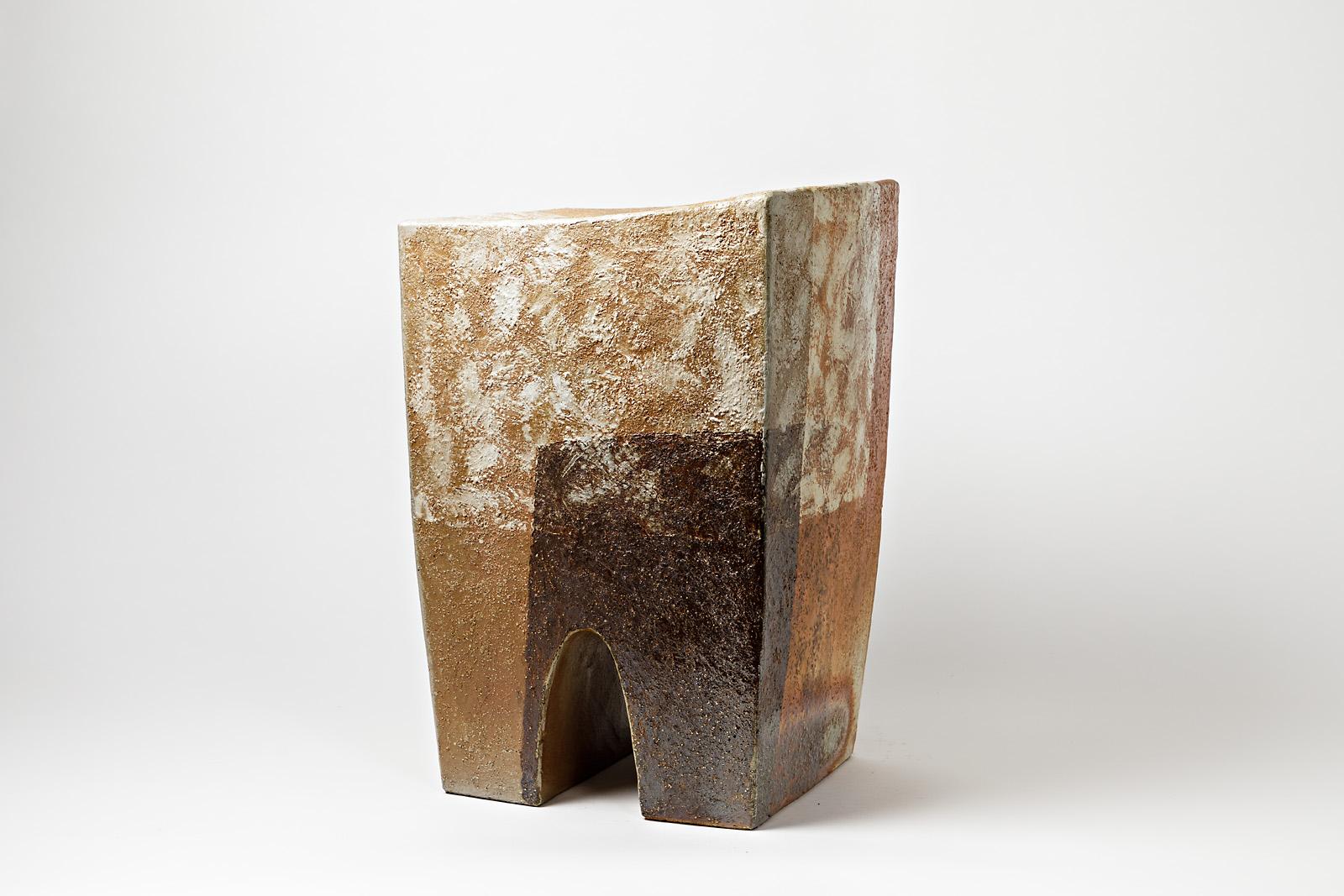 French Ceramic Stool by Martin Goerg, circa 2018 For Sale