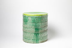 Sgabello o tavolo in ceramica di Sophy Mac Keith con decorazione in Greene & Greene, 2022