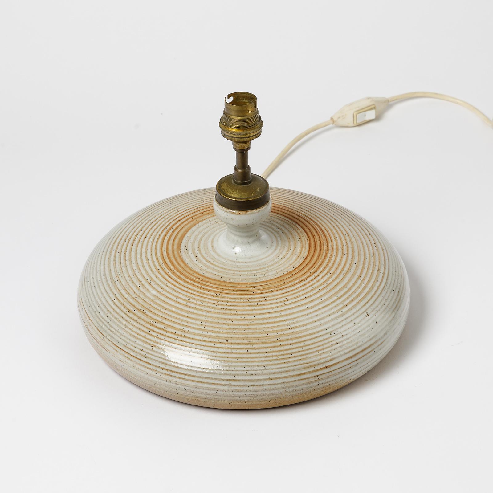 Beaux Arts Ceramic Table Lamp Attributed to La Borne Potters, circa 1960-1970