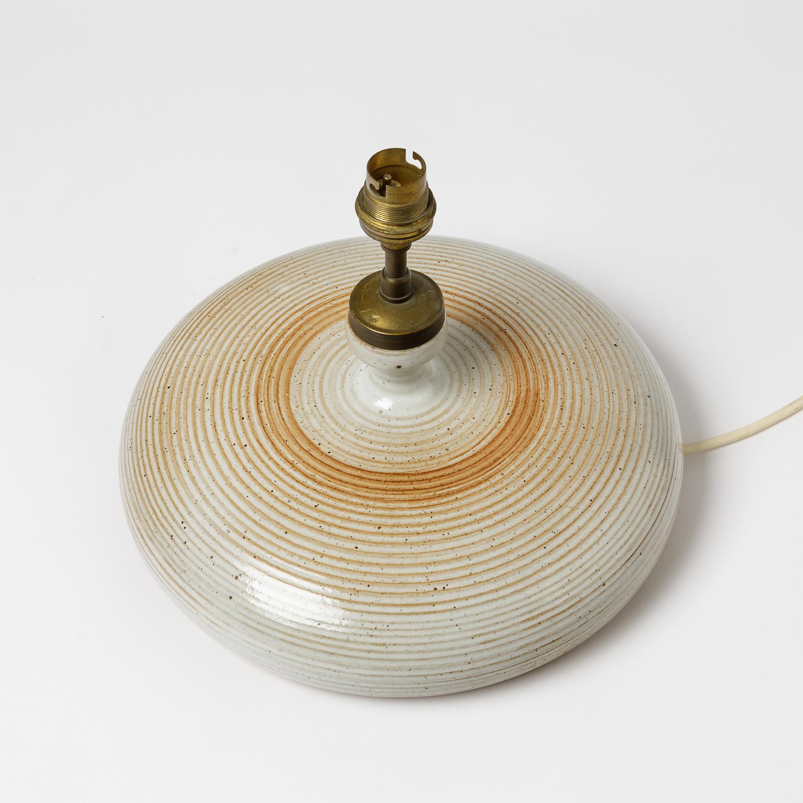French Ceramic Table Lamp Attributed to La Borne Potters, circa 1960-1970