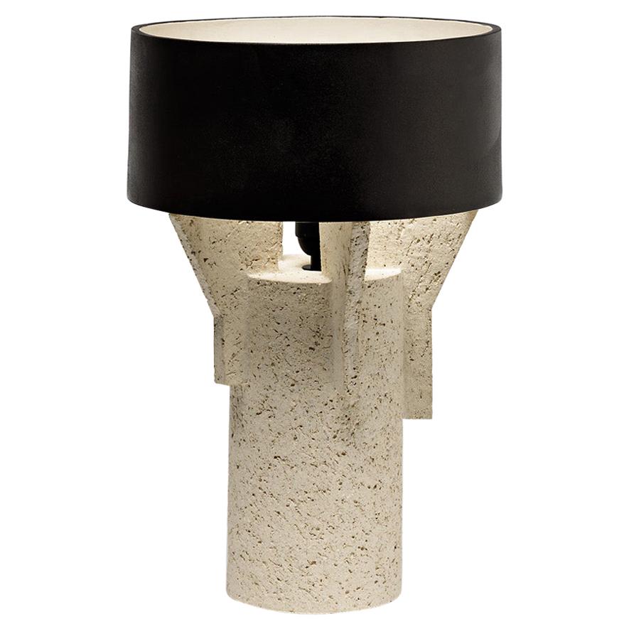 Ceramic Table Lamp by Denis Castaing with Brown Glaze Decoration, 2019