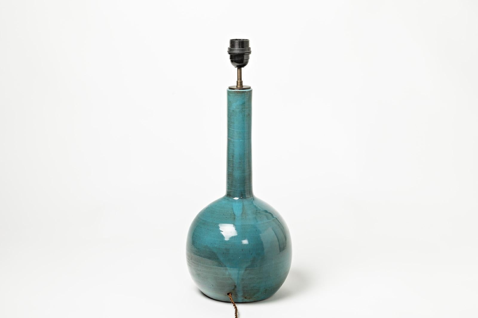 Keramik-Tischlampe von Gerard Hoffmann, Vallauris, ca. 1960–1970 (Beaux Arts) im Angebot