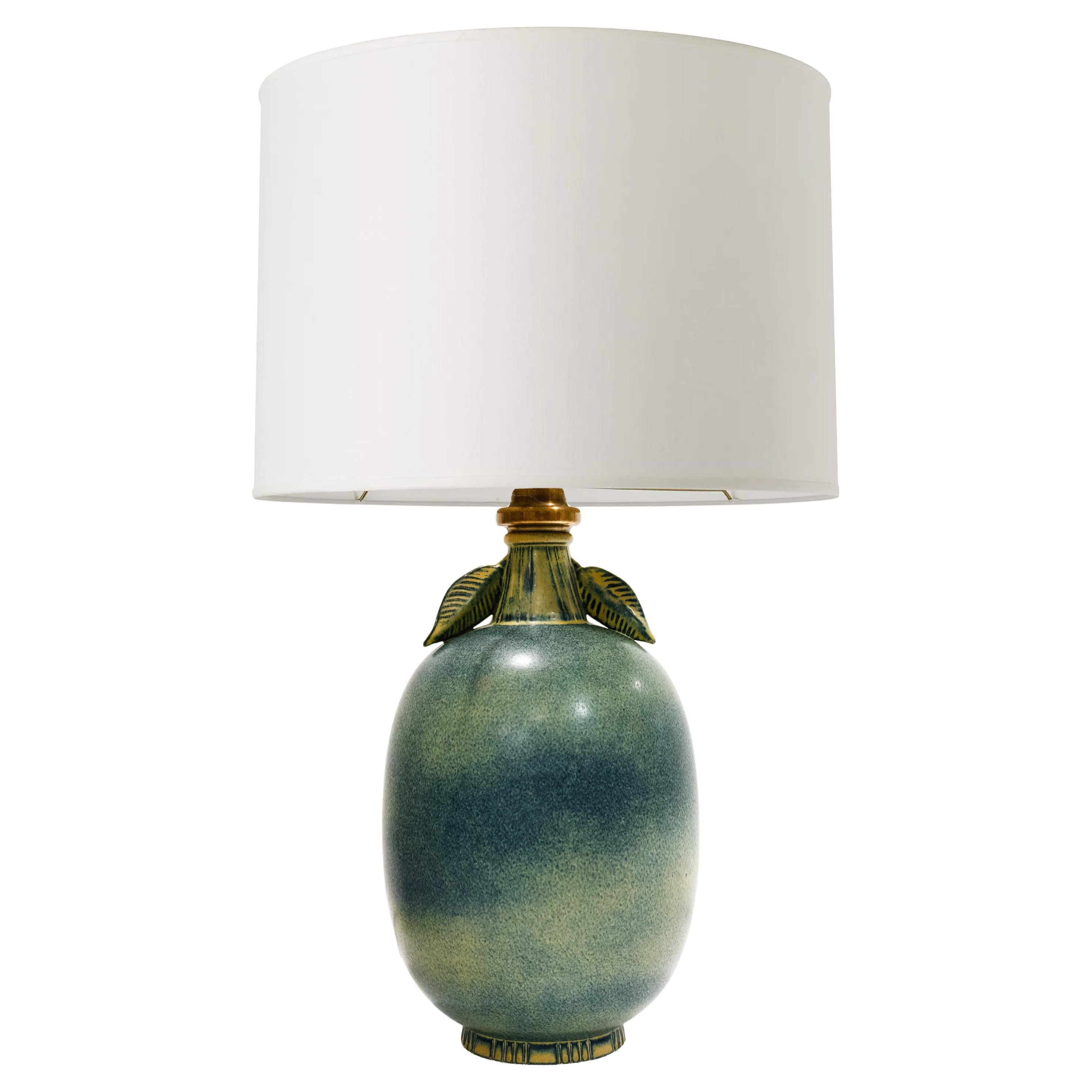 A Ceramic Table Lamp by Gunnar Nylund For Sale