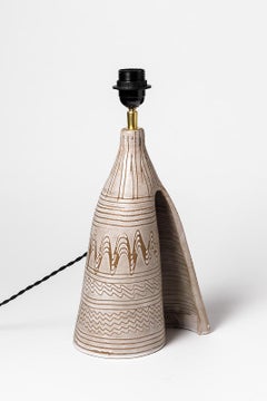 Ceramic Table Lamp by Jean Austry, circa 1960-1970