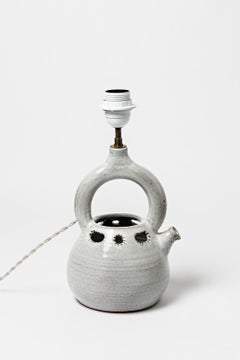 Ceramic Table Lamp by Jeanne & Norbert Pierlot to Ratilly, circa 1970