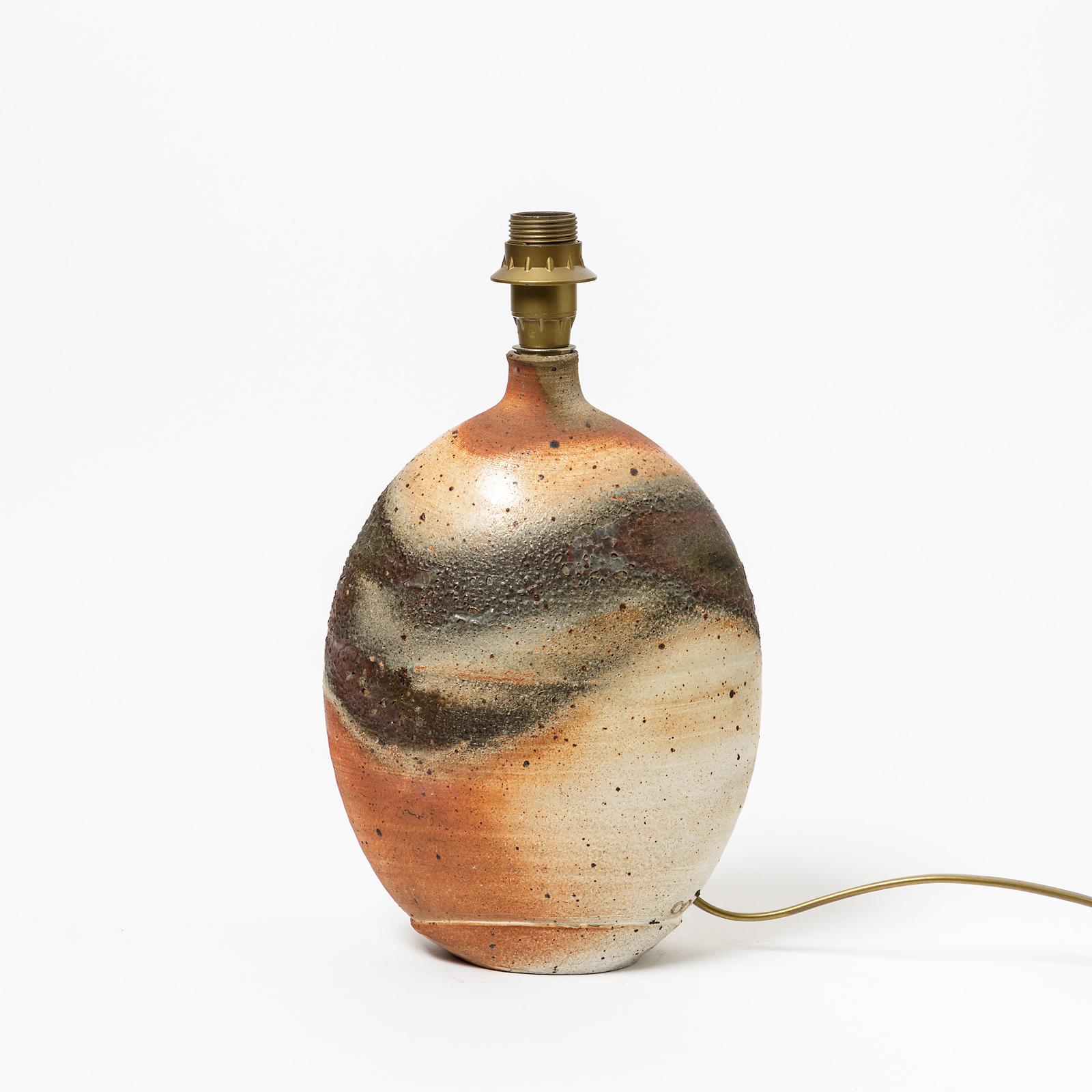 Beaux-Arts Lampe de table en céramique de La Borne Potter Hardy, datant d'environ 1960-1970 en vente