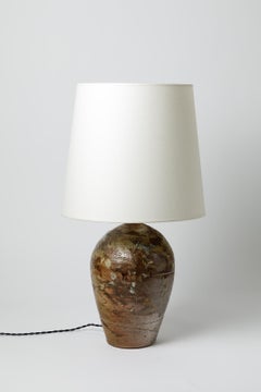 Ceramic Table Lamp by La Borne Potters, circa 1970-1980