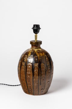 Lampe de table en céramique par Talbot pour La Borne, vers 1940