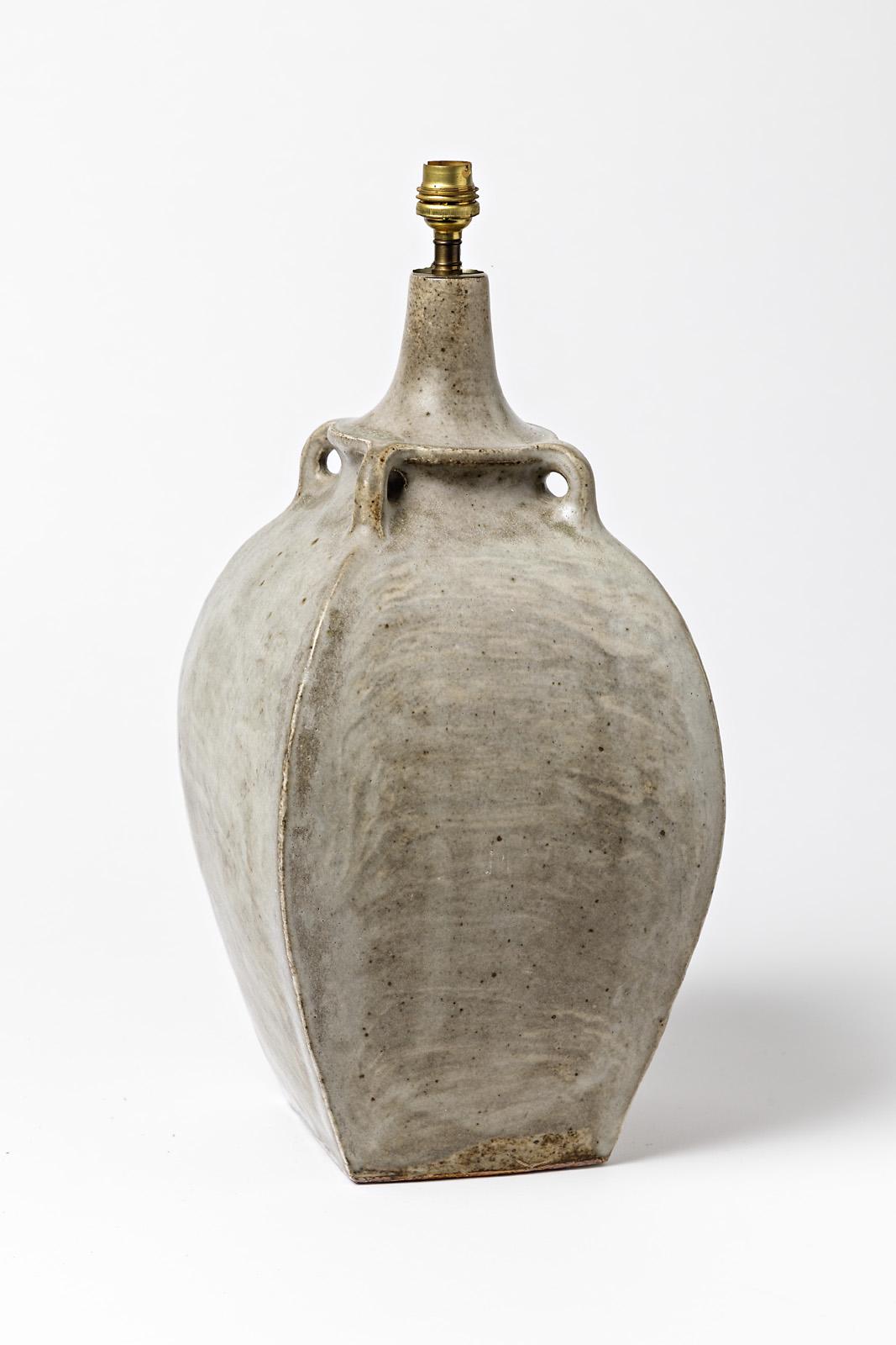 Beaux Arts Ceramic Table Lamp by the Potters of La Borne, circa 1970