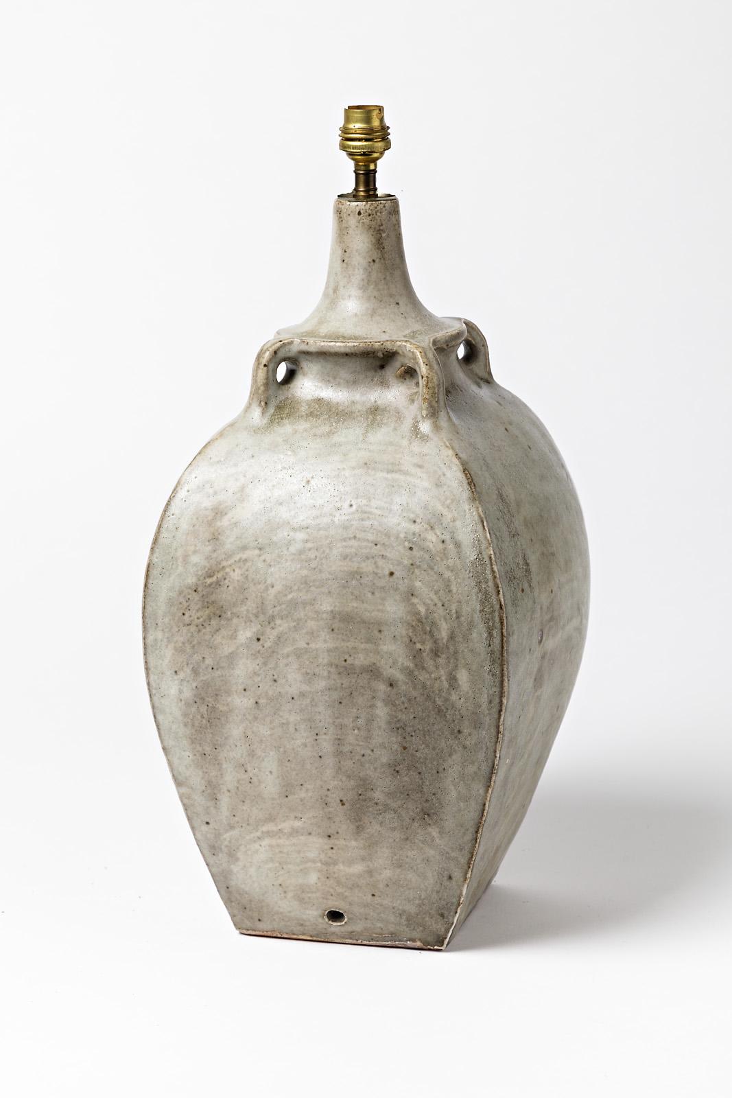 Ceramic Table Lamp by the Potters of La Borne, circa 1970 In Excellent Condition In Saint-Ouen, FR