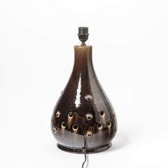 Keramik-Tischlampe im Stil von Georges Pelletier, ca. 1960–1970