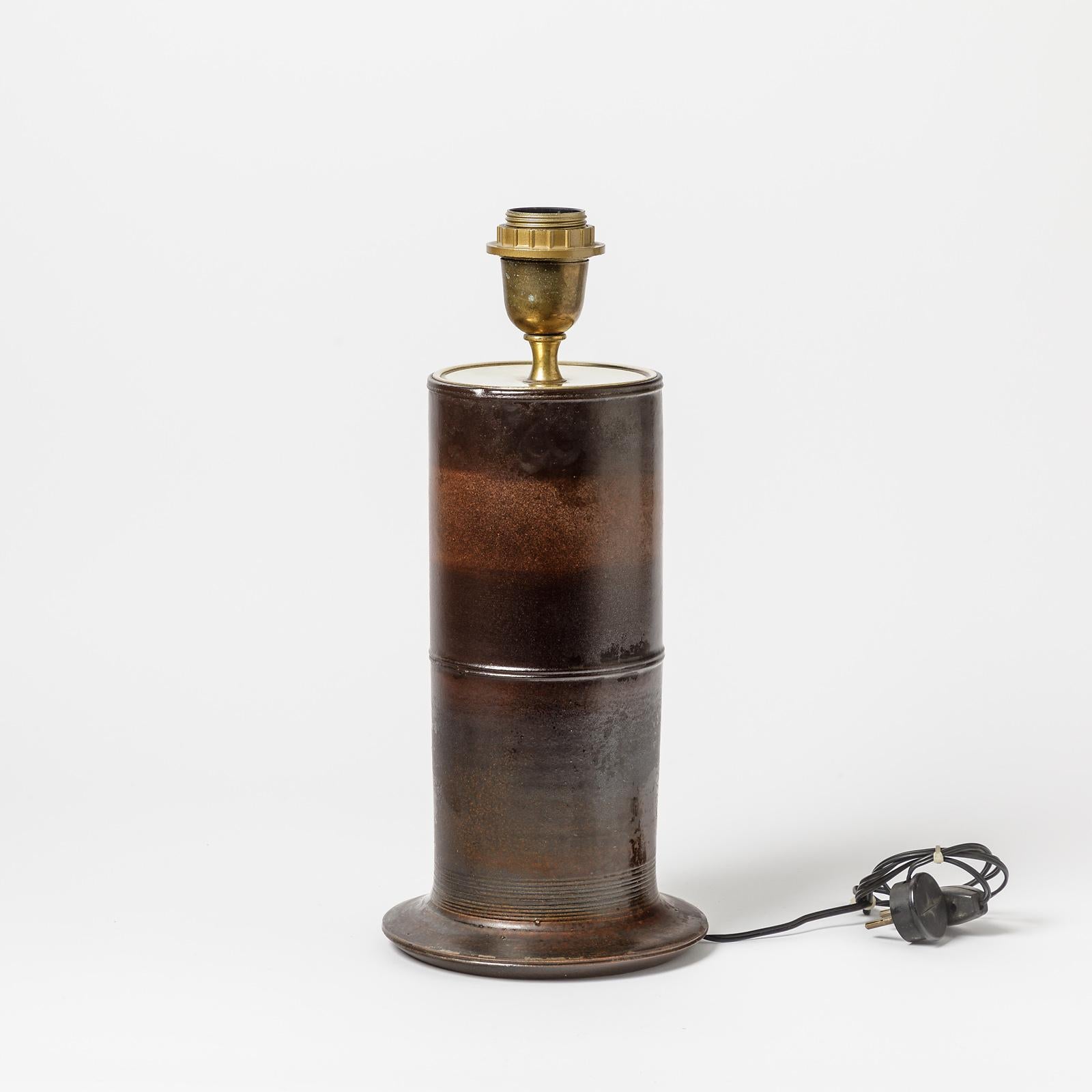 Italian Ceramic Table Lamp Signed under the Base, Italy, circa 1960-1970 For Sale