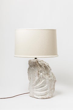 Lampe de table en céramique à l'émail blanc par Hervé Rousseau, 2022 / REF 4