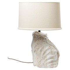 A ceramic table lamp with white glaze by Hervé Rousseau, 2022 / REF 5