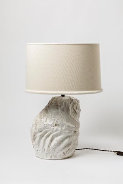 Lampe de table en céramique à l'émail blanc par Hervé Rousseau, 2022 / REF 9