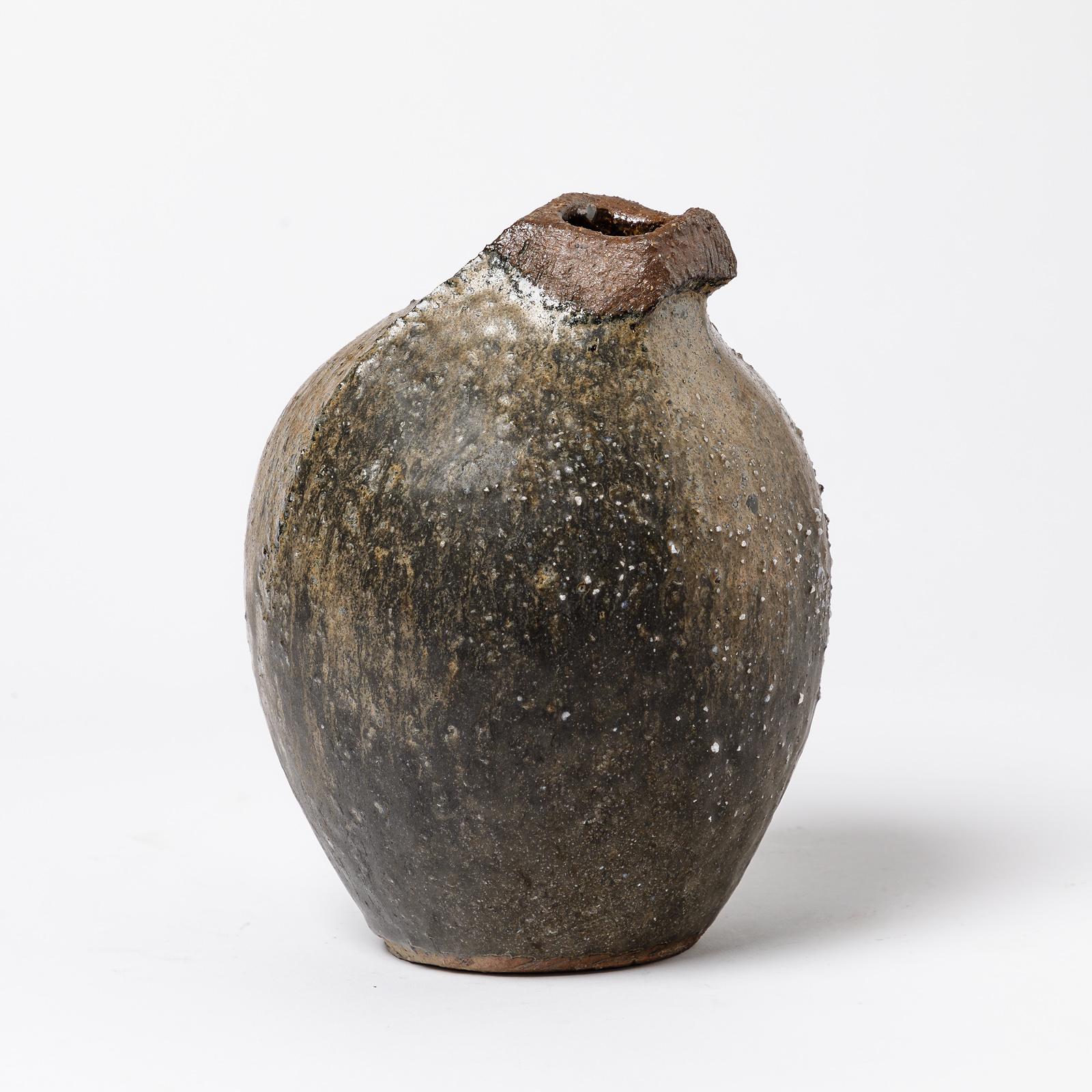 Ceramic Vase by Annie Maume, to Sancerre, circa 1980-1990 For Sale 2