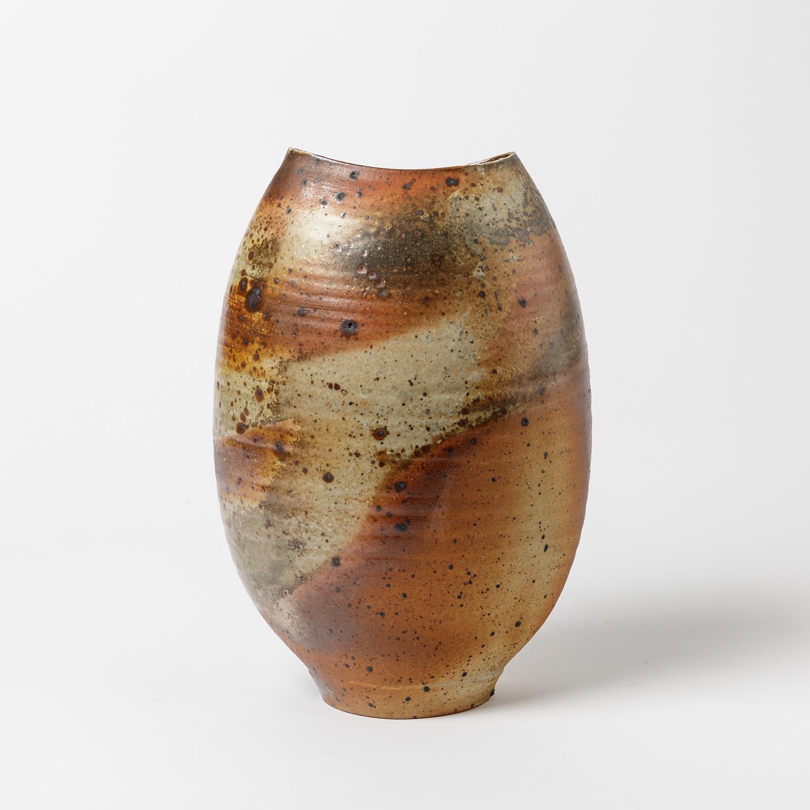 Vase en céramique de Bruno H' Rdy à La Borne, vers 1970-1980 Excellent état - En vente à Saint-Ouen, FR