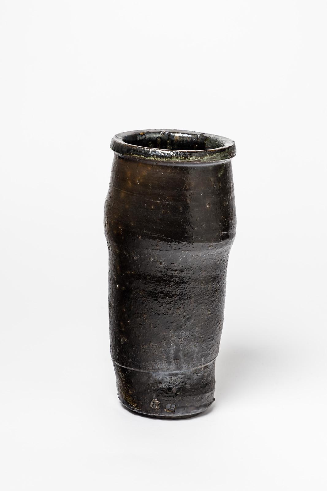 Beaux Arts Ceramic Vase by Camille Virot, circa 1990-2000 For Sale