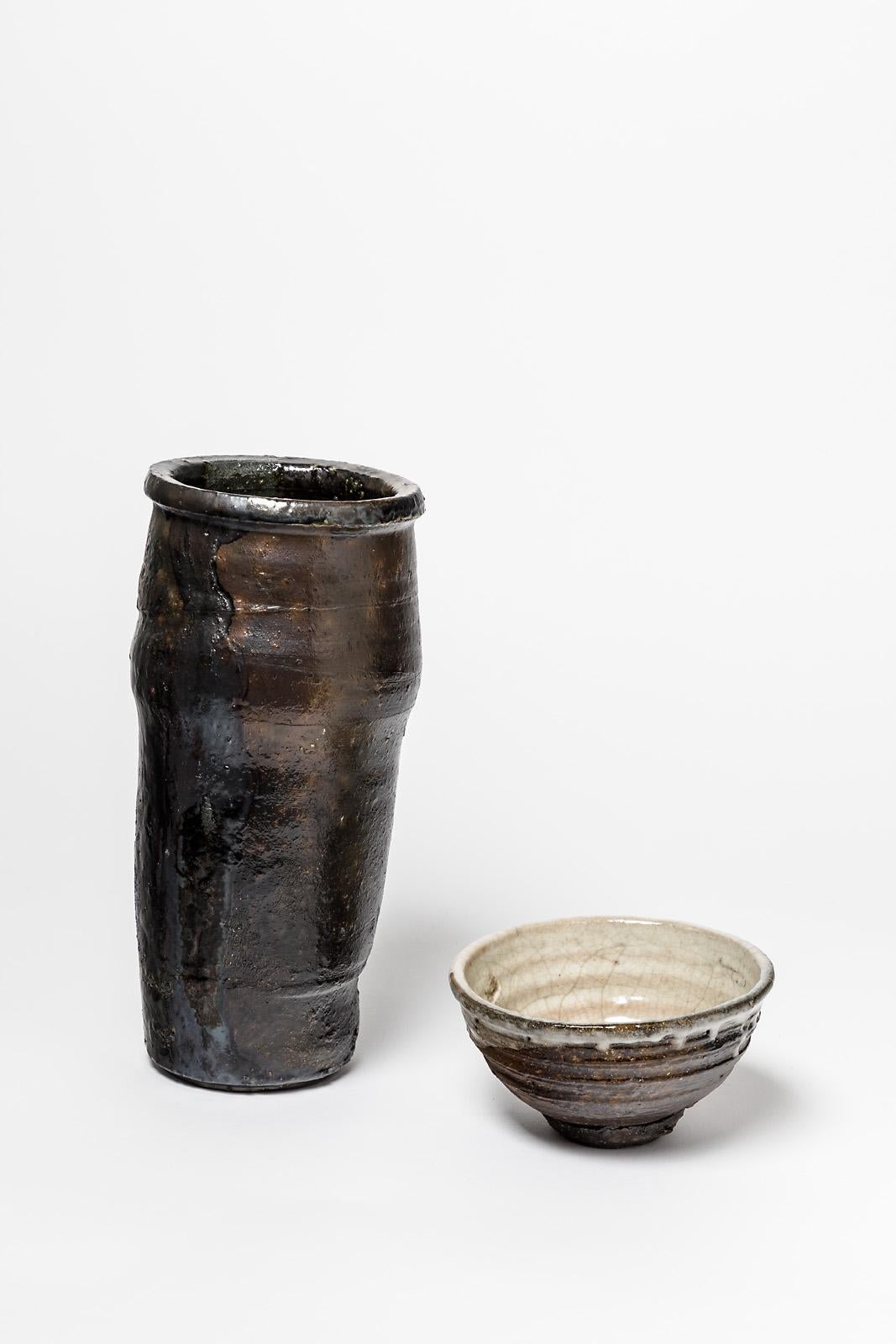20ième siècle Vase en céramique de Camille Virot, datant d'environ 1990-2000 en vente