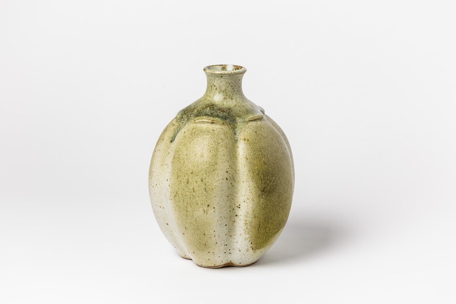 Beaux Arts Ceramic Vase by François Eve, circa 1980-1990 For Sale