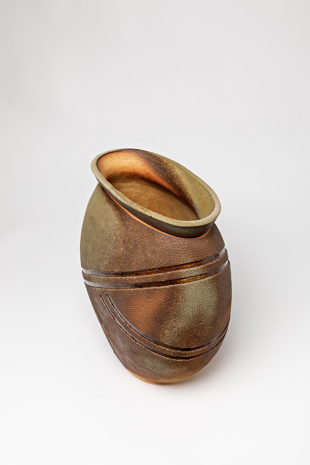 20th Century Ceramic Vase by Guieba, Signed, 1980-1990 For Sale