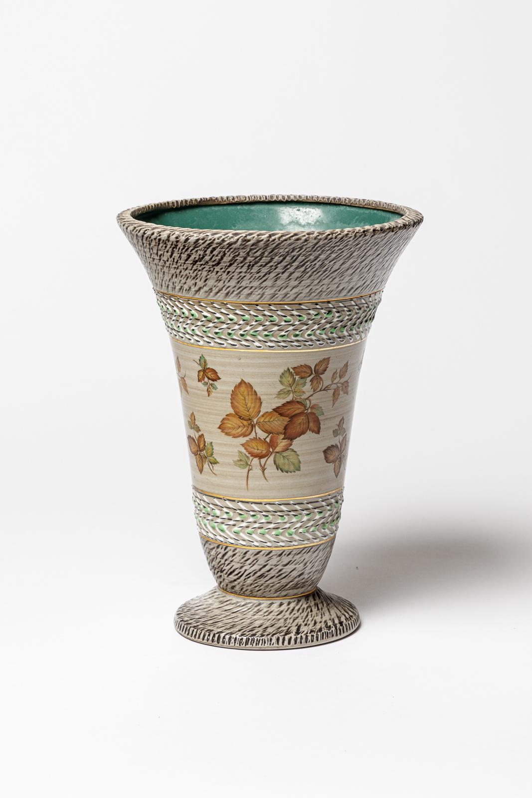 Francese Vaso in ceramica di Jacques Breugnot , circa 1960-1970 in vendita