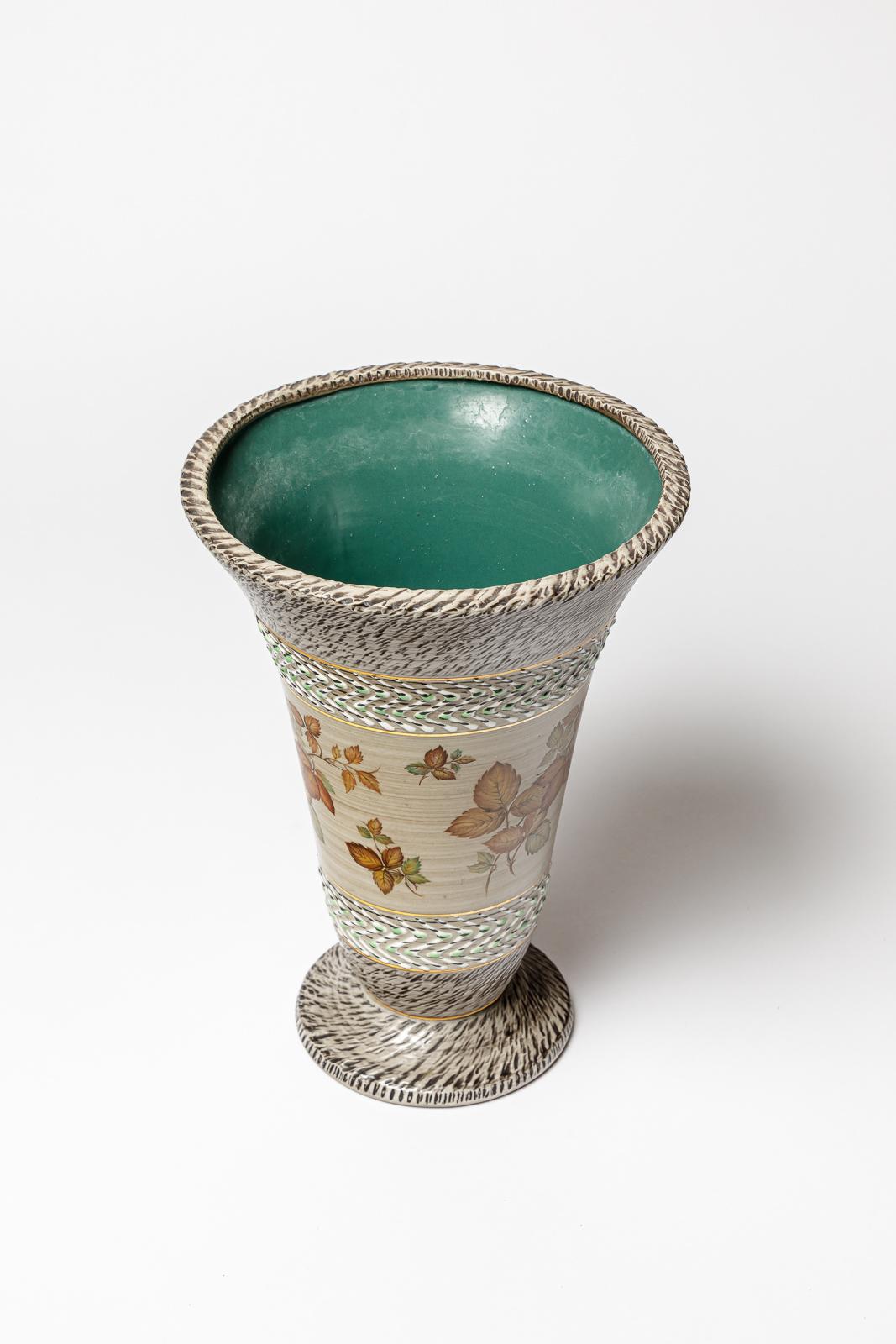 XX secolo Vaso in ceramica di Jacques Breugnot , circa 1960-1970 in vendita