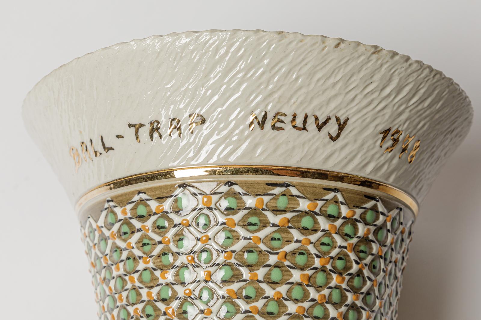 XX secolo Vaso in ceramica di Jacques Breugnot , circa 1970 in vendita
