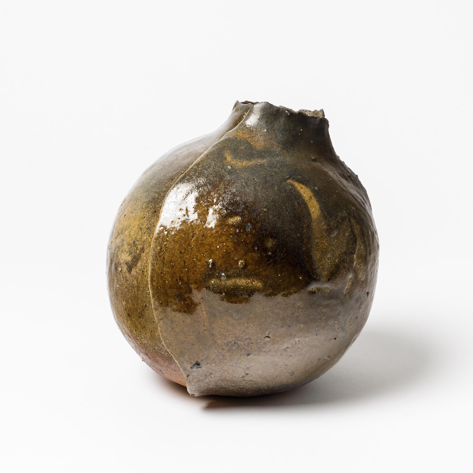 Ceramic Vase by Jeanne Grandpierre to La Borne, circa 1960-1970 In Excellent Condition In Saint-Ouen, FR