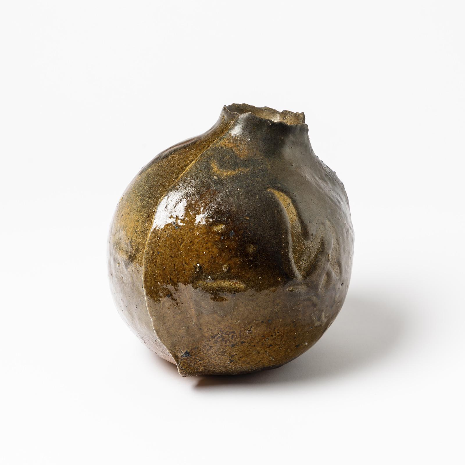 20th Century Ceramic Vase by Jeanne Grandpierre to La Borne, circa 1960-1970