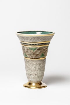 A ceramic vase by Lucien Brisdoux, circa 1960-1970