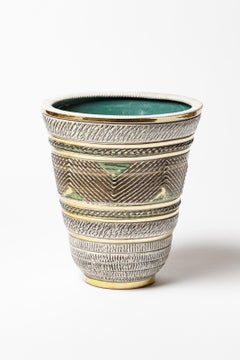 Keramikvase von Lucien Brisdoux, ca. 1960-1970