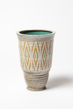 A ceramic vase by Lucien Brisdoux, circa 1960-1970