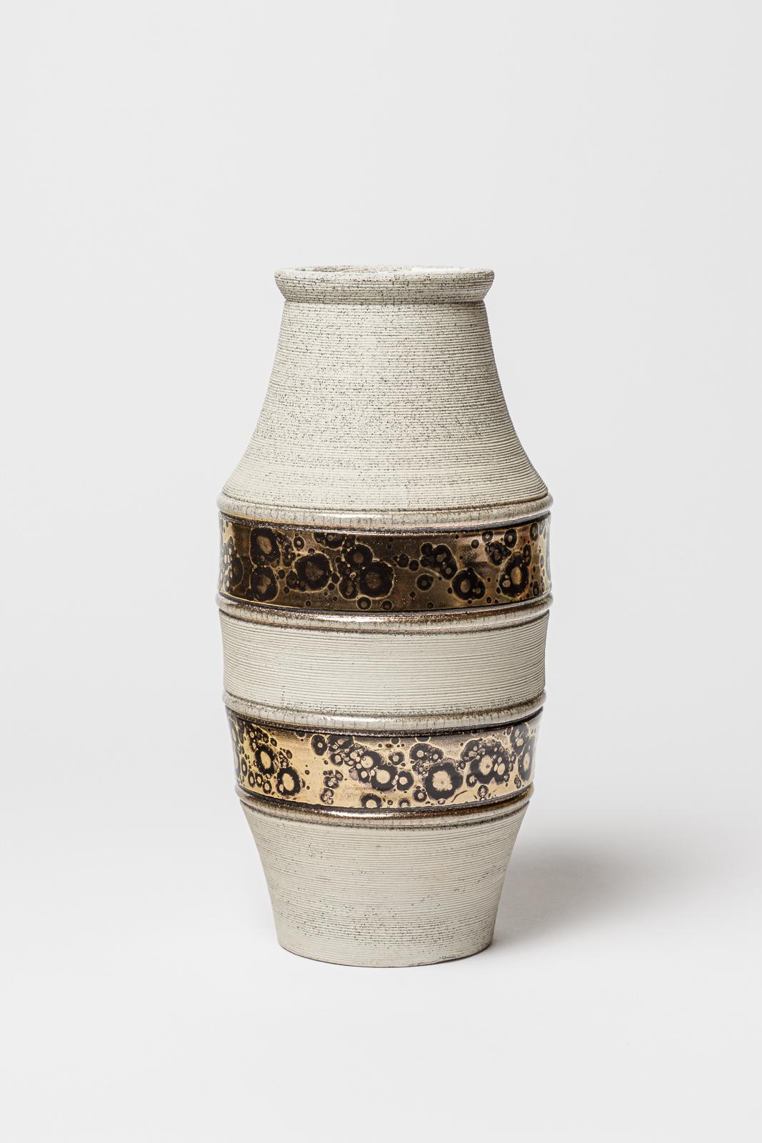 Art Déco Vaso in ceramica di Lucien Brisdoux, circa 1960-1970 in vendita