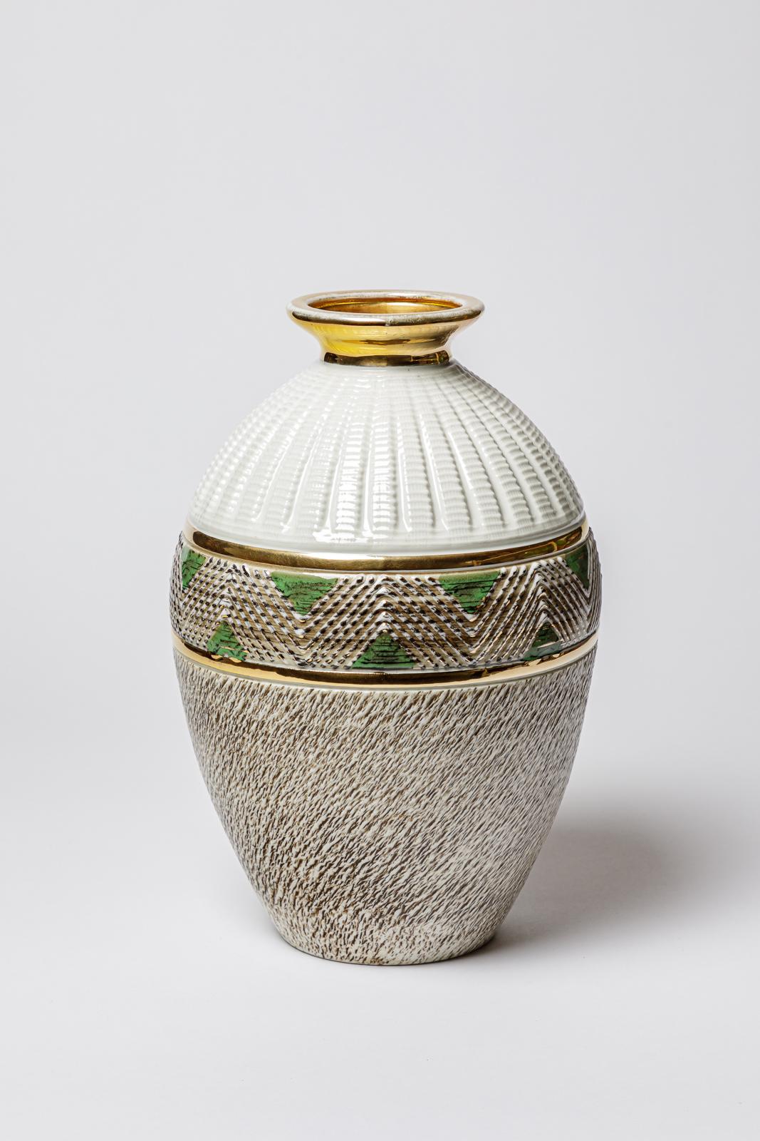 Francese Vaso in ceramica di Lucien Brisdoux, circa 1960-1970 in vendita