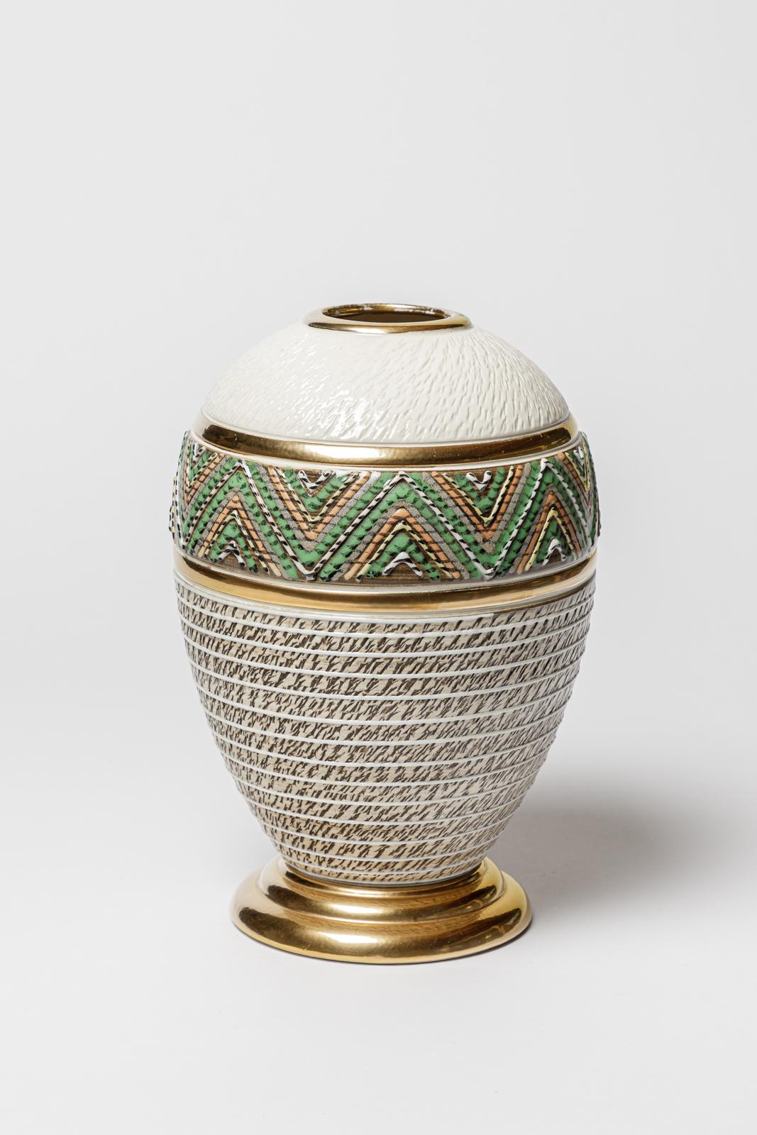 Francese Vaso in ceramica di Lucien Brisdoux, circa 1960-1970 in vendita