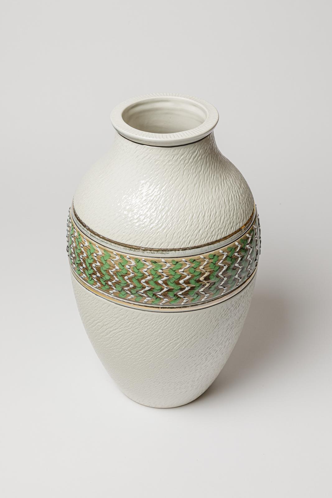 Keramikvase von Lucien Brisdoux, ca. 1960-1970 im Zustand „Hervorragend“ im Angebot in Saint-Ouen, FR