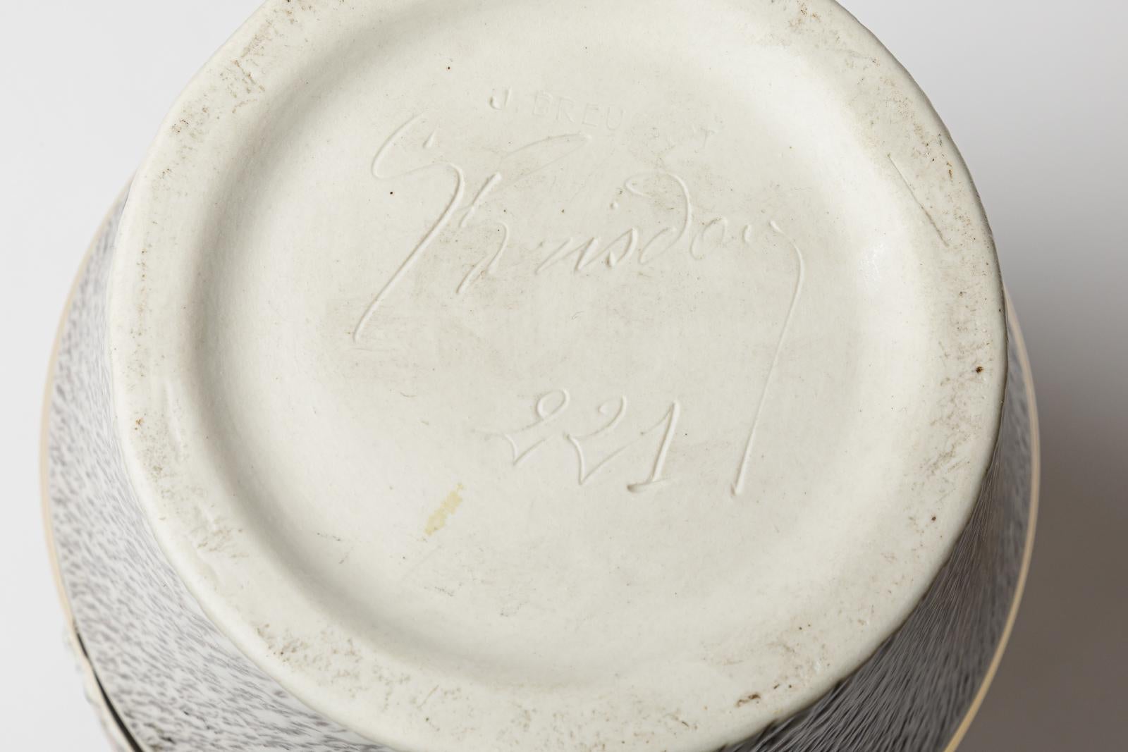 XX secolo Vaso in ceramica di Lucien Brisdoux, circa 1960-1970 in vendita
