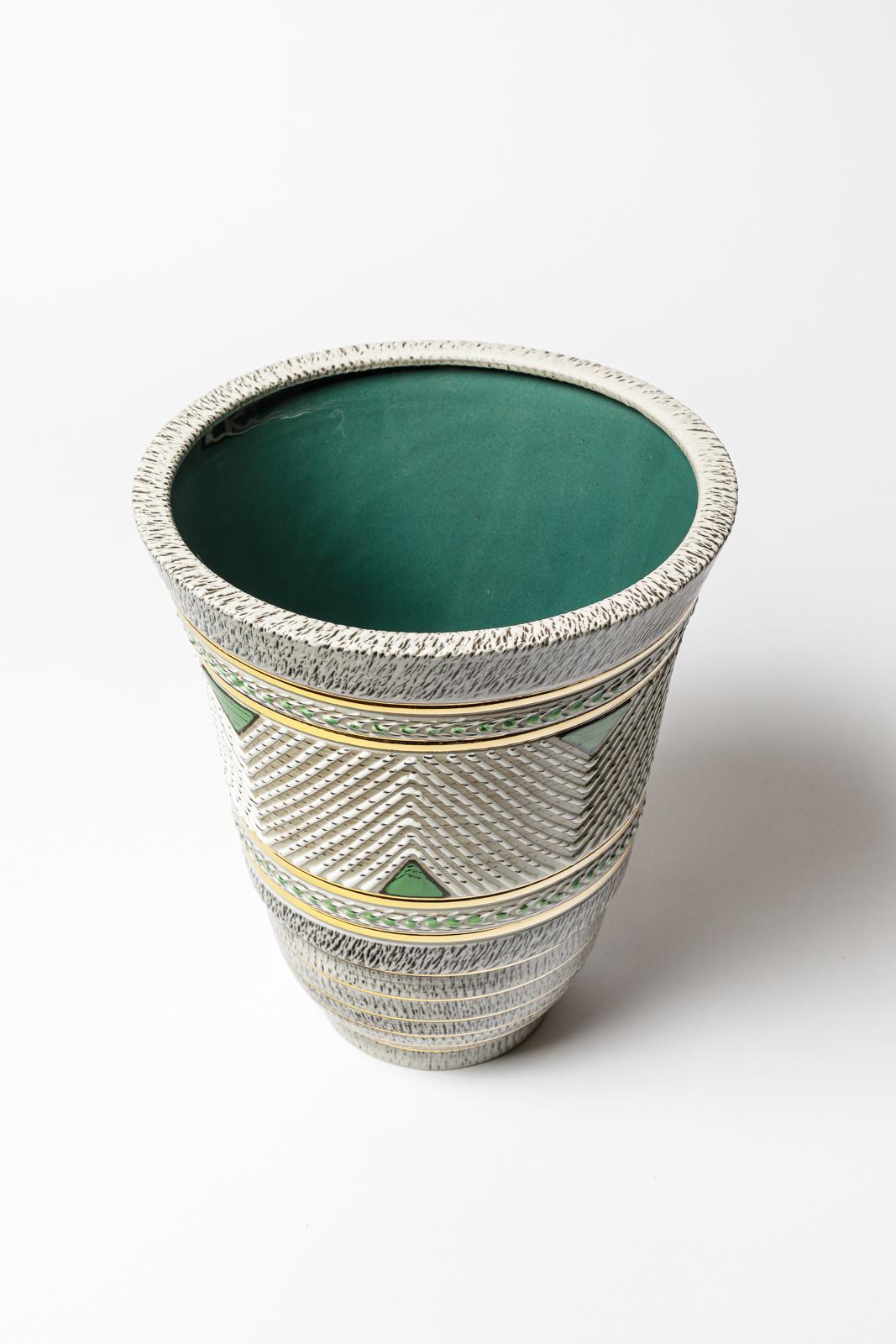20ième siècle Vase en céramique de Lucien Brisdoux, vers 1960-1970 en vente