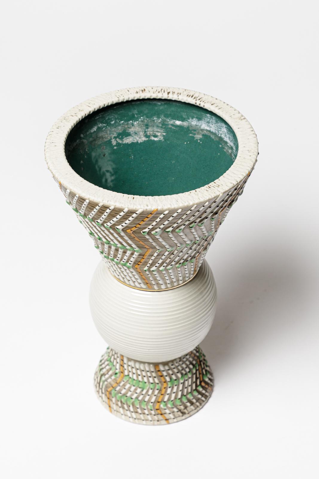 XX secolo Vaso in ceramica di Lucien Brisdoux, circa 1960-1970 in vendita