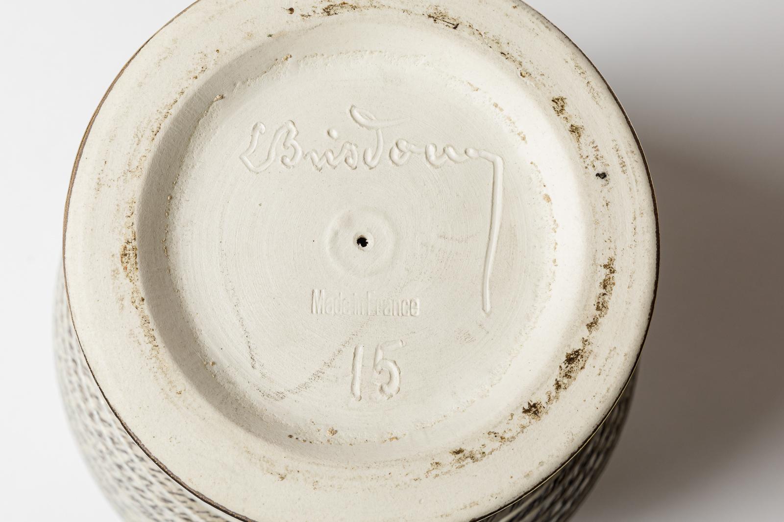 XX secolo Vaso in ceramica di Lucien Brisdoux, circa 1960-1970 in vendita