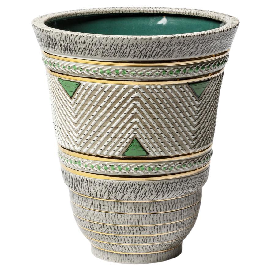 Keramikvase von Lucien Brisdoux, ca. 1960-1970