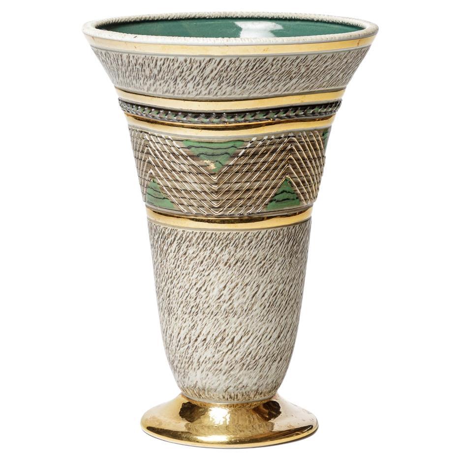 A ceramic vase by Lucien Brisdoux, circa 1960-1970